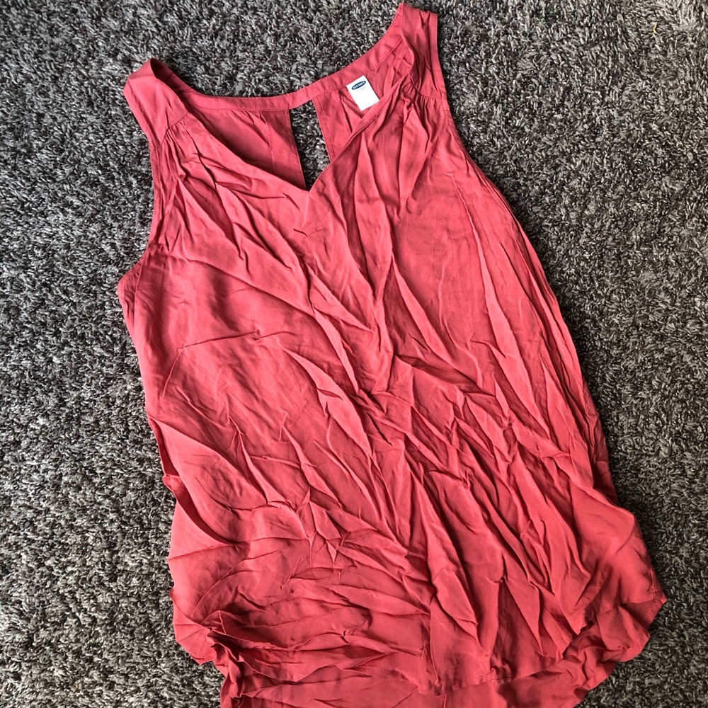 Mauve Pink keyhole tank blouse